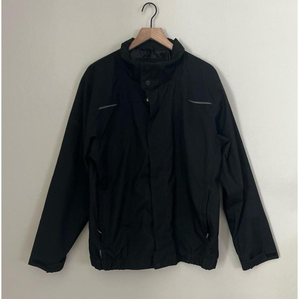 STORMTECH Jacket Mens Large Black Reflective Outdoor Full‎ Zip Windbreaker